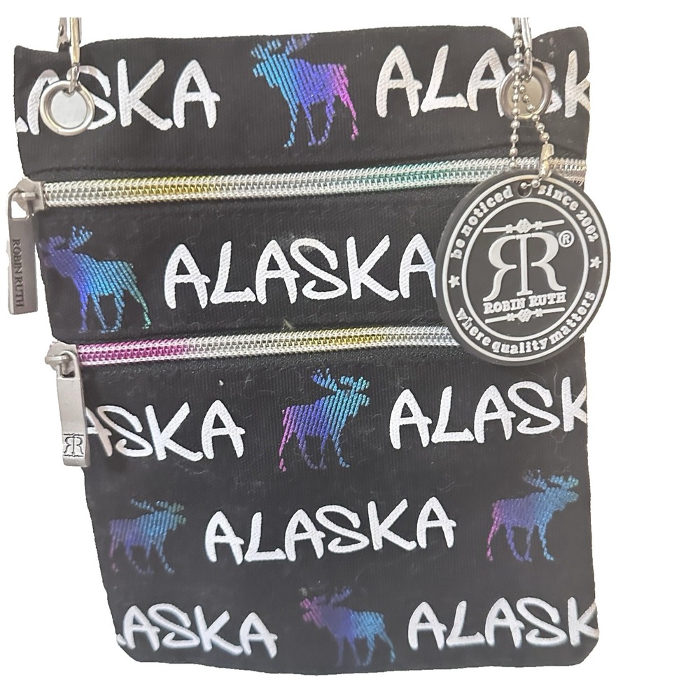 Robin Ruth Crossbody‎ Bag Purse ALASKA New W/Tags Outdoors Fishing Travel Moose